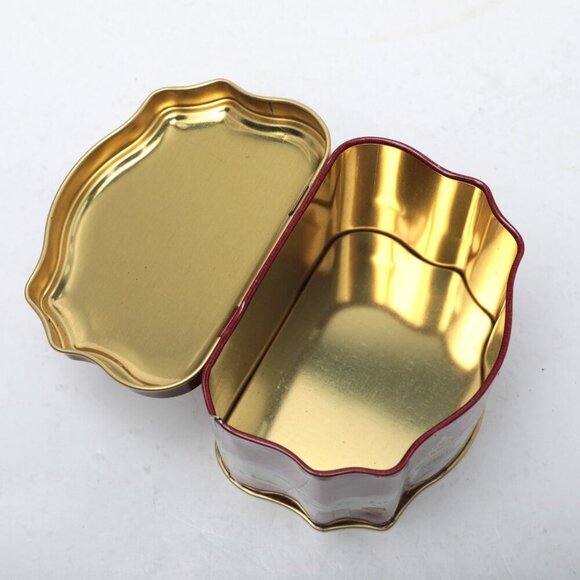 Vintage Tea Masters London DEN HAAG Holland Tin Asian Floral Red Gold Earl Grey - Picture 6 of 7